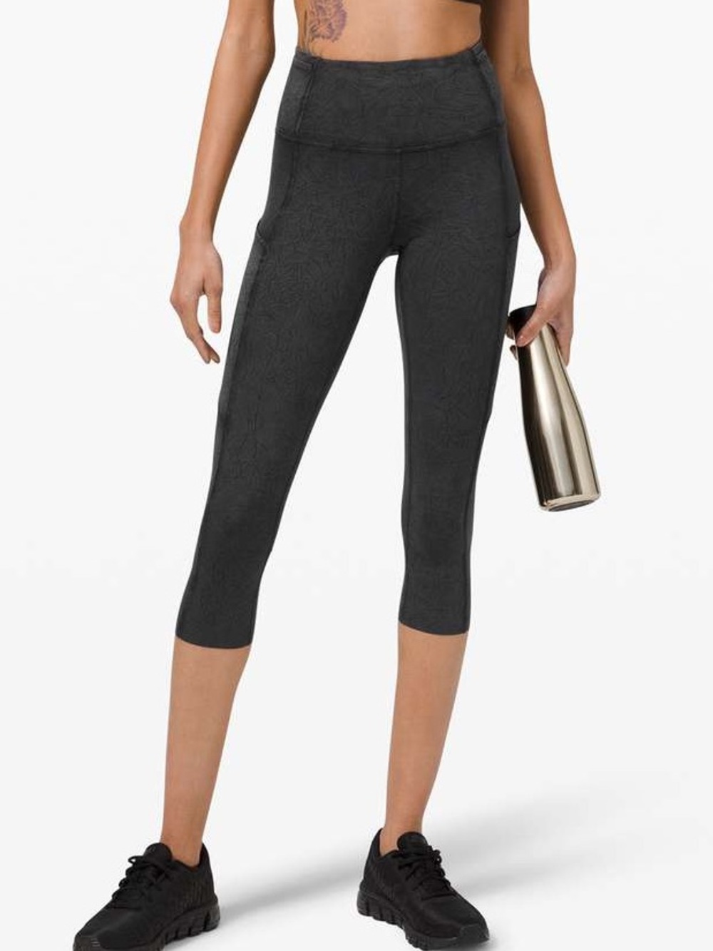 Lululemon fast and free crop 19" non reflective ice dye